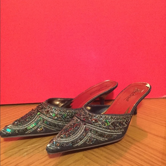 Anne Michelle Shoes - New! Anne Michelle size 8 beaded embellished mules